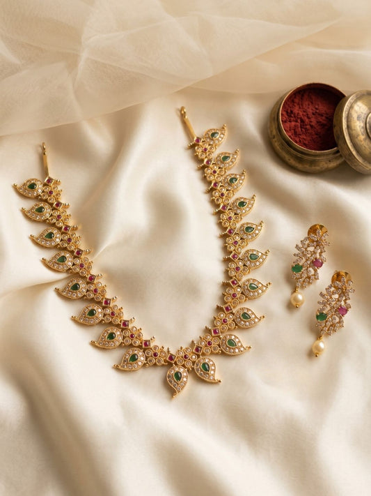 Ishhaara Traditional Mango Necklace Set
