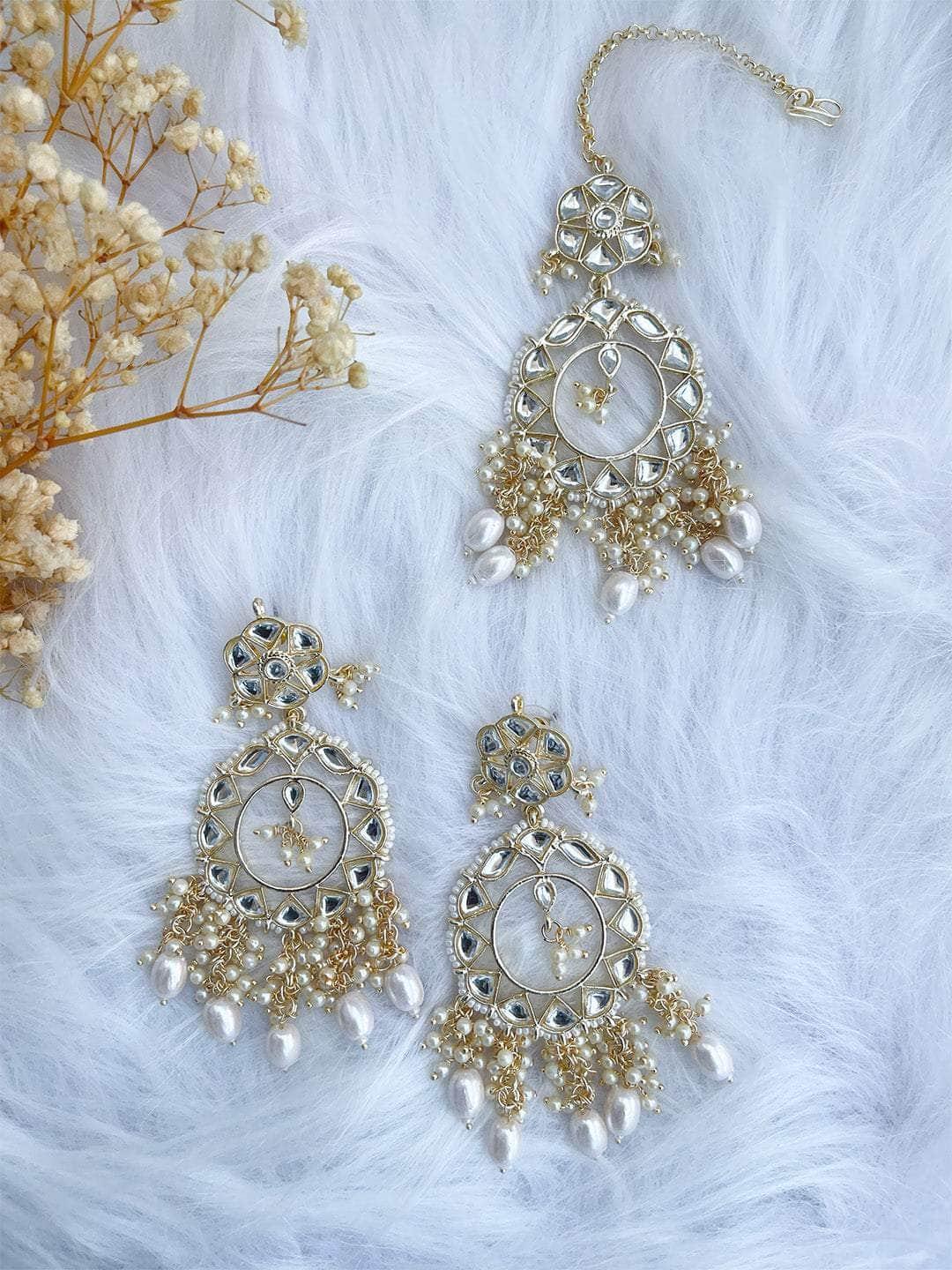 Ishhaara Traditional Meenakari Kundan Stud Earrings