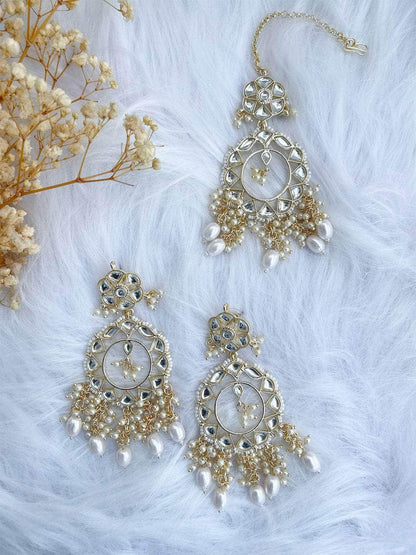 Ishhaara Traditional Meenakari Kundan Stud Earrings