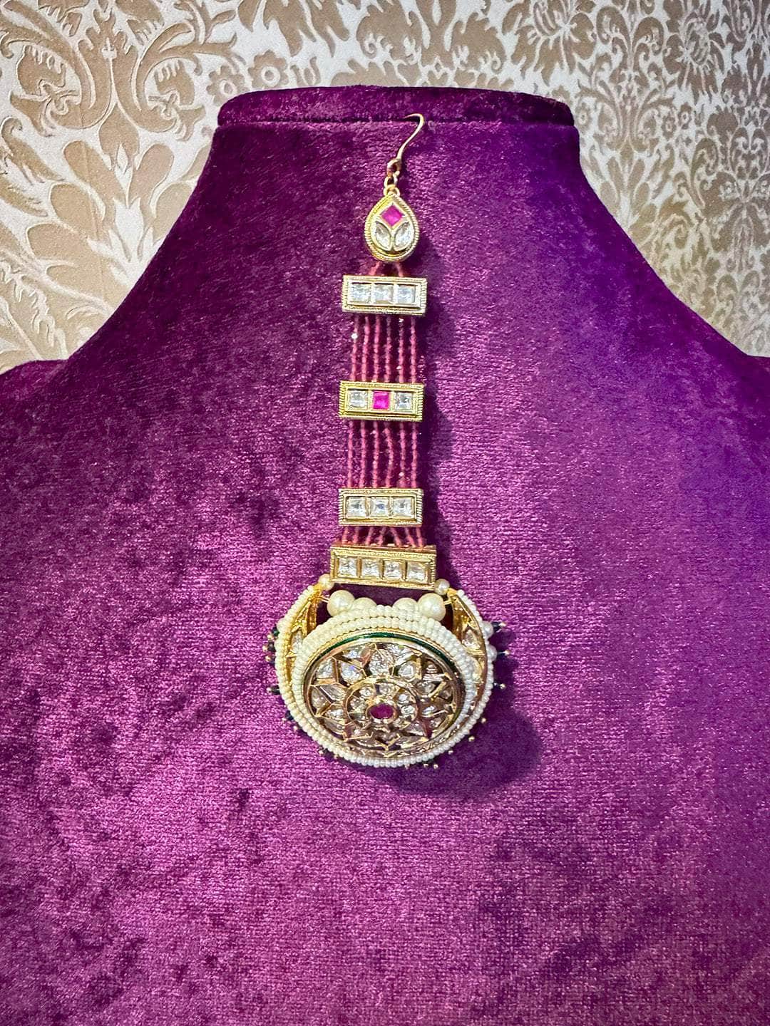 Ishhaara Traditional Meenakari Rajasthani Jodha Borla Head Jewelry