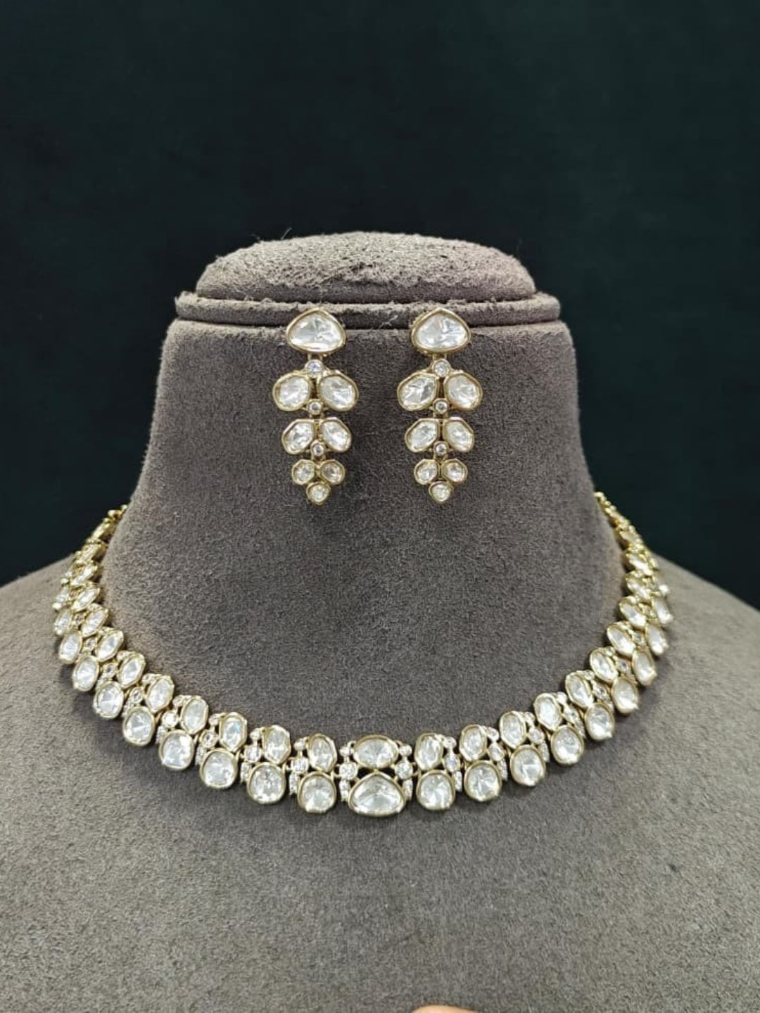 Ishhaara Traditional Polki Kundan Necklace Set