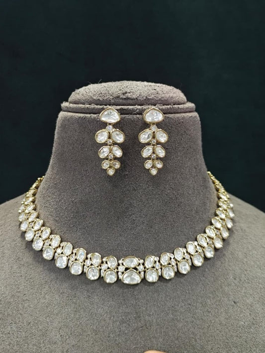 Ishhaara Traditional Polki Kundan Necklace Set