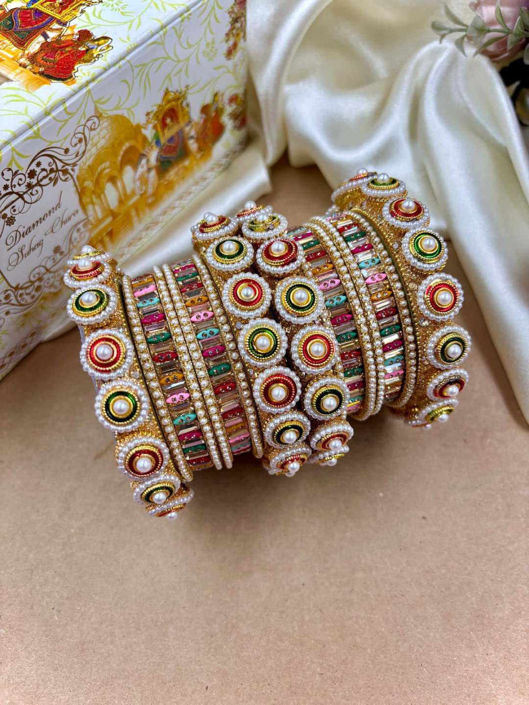 Ishhaara Traditional Rajasthani Meena Bangle Set
