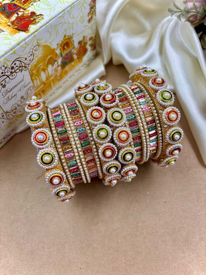 Ishhaara Traditional Rajasthani Meena Bangle Set