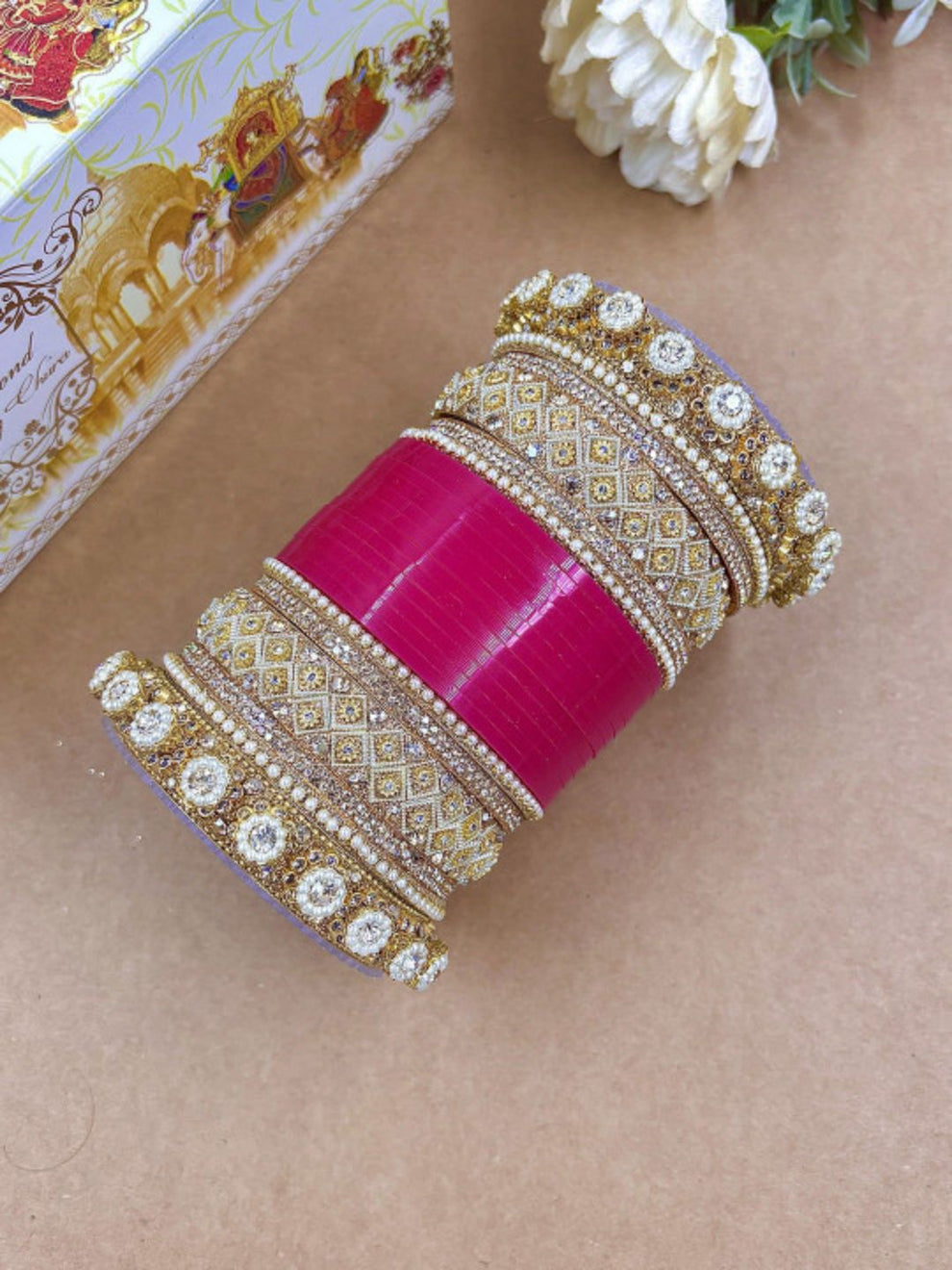 Buy Traditional Rani Punjabi Chuda Online - Ishhaara