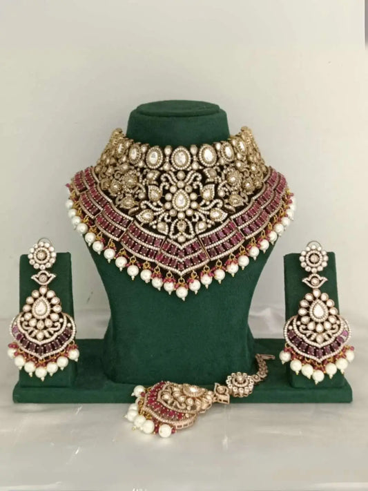 Ishhaara Traditional Royal Rajwadi Bridal Choker Necklace