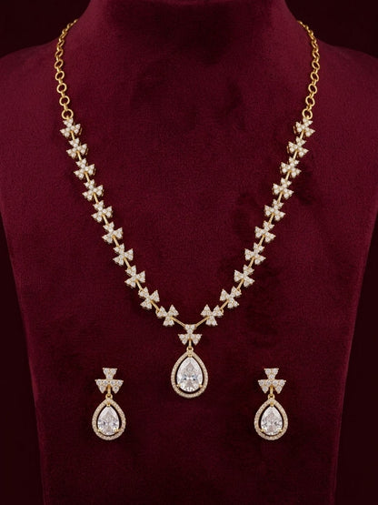 Ishhaara Trendy Cz Stone Necklace
