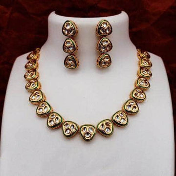 Ishhaara Tri Kundan Necklace And Earring Set