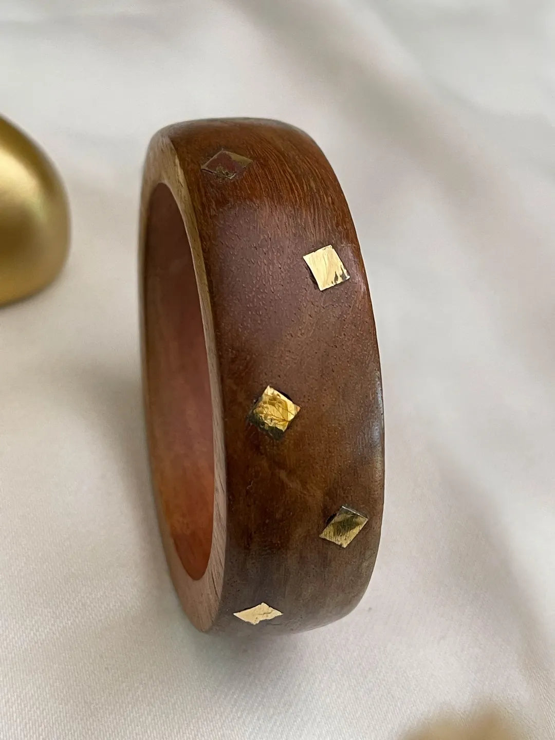 Ishhaara Triangle Embossed Wooden Bangle