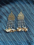 Ishhaara Triangular Tassel Hook Earrings