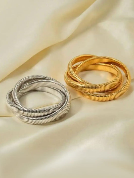 Ishhaara Triple Layer Wrap Stretchable Bracelet