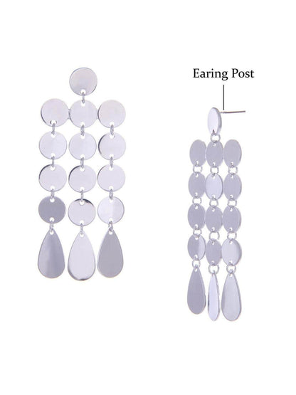 Ishhaara Triple Line Earrings Silver