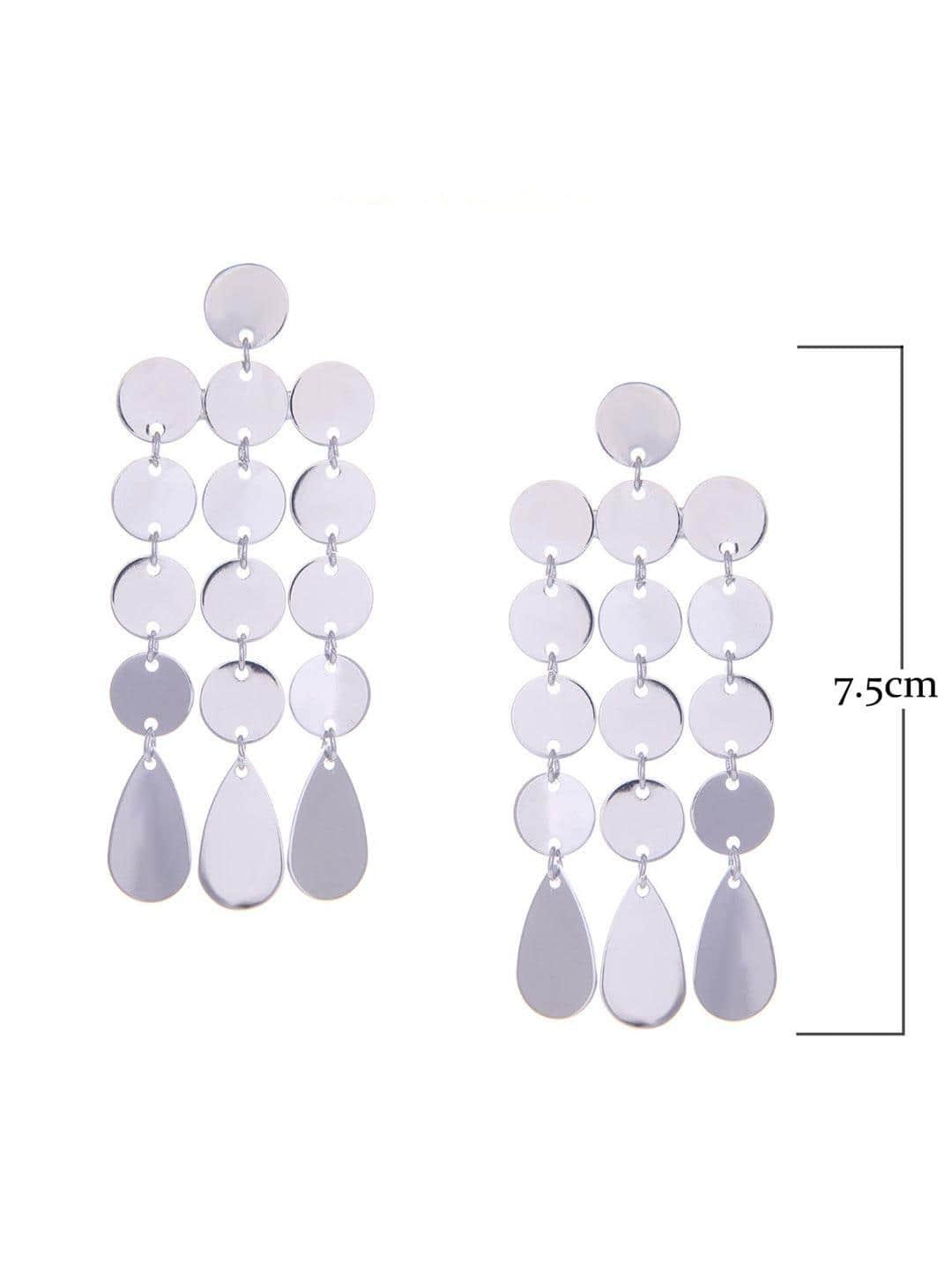 Ishhaara Triple Line Earrings Silver