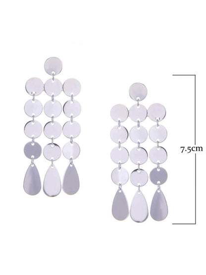 Ishhaara Triple Line Earrings Silver