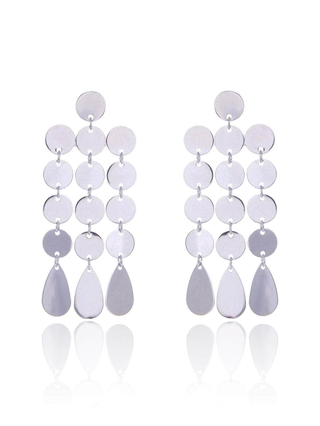 Ishhaara Triple Line Earrings Silver