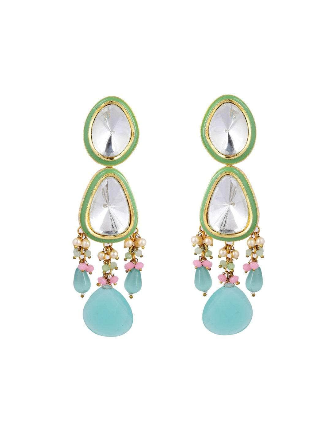 Ishhaara Turquoise Ad Kundan Choker Set