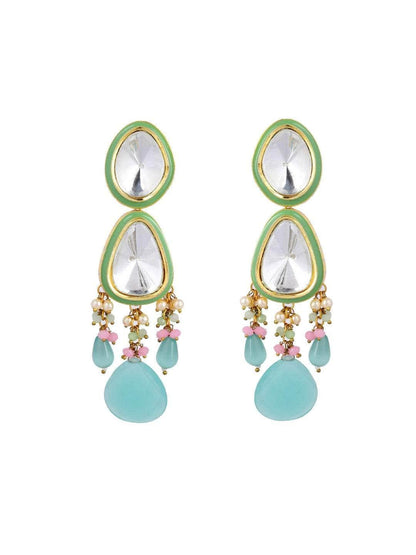 Ishhaara Turquoise Ad Kundan Choker Set