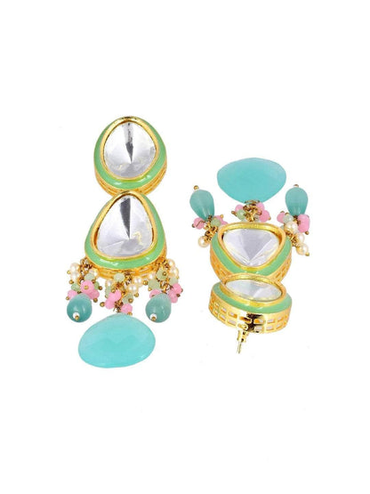 Ishhaara Turquoise Ad Kundan Choker Set