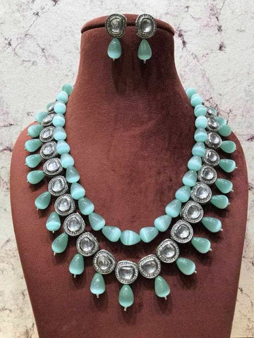 Ishhaara Turquoise Beaded Necklace