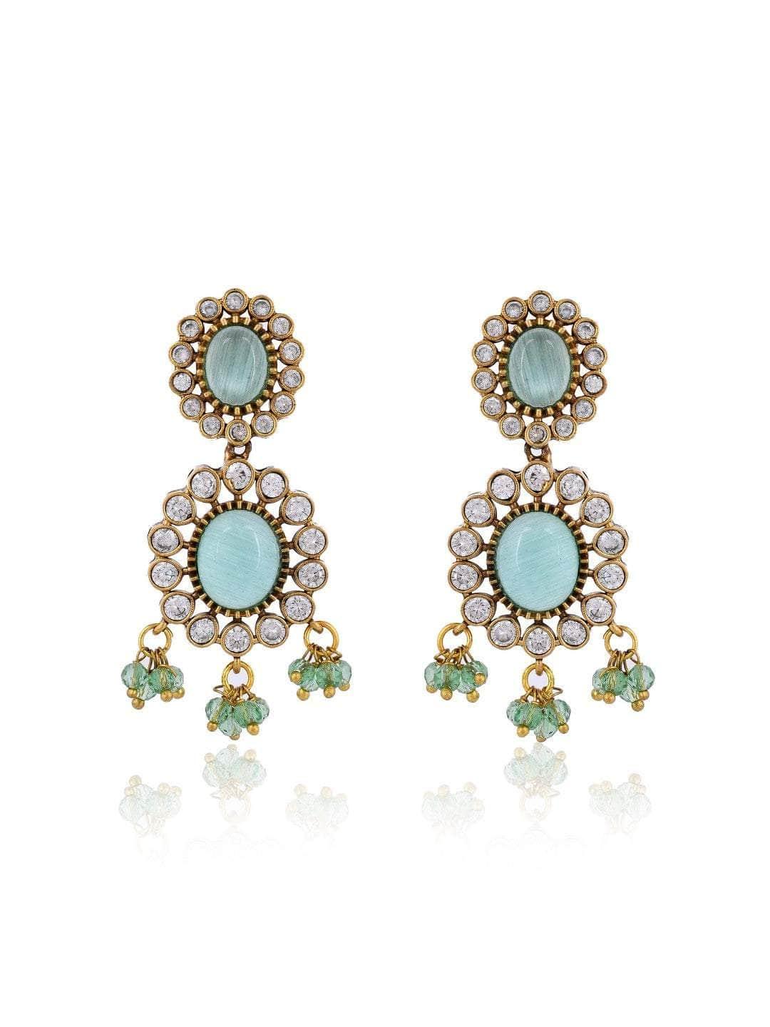 Ishhaara Turquoise Kundan Pearl Necklace Set