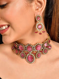 Ishhaara Turquoise kundan Pearl necklace set