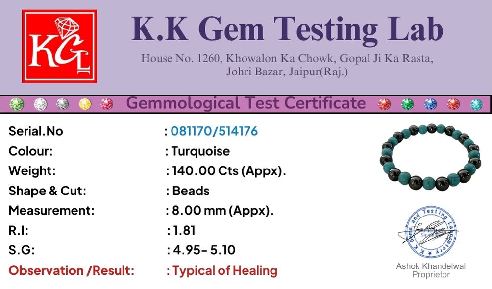 Ishhaara Turquoise With Hematite Bracelet