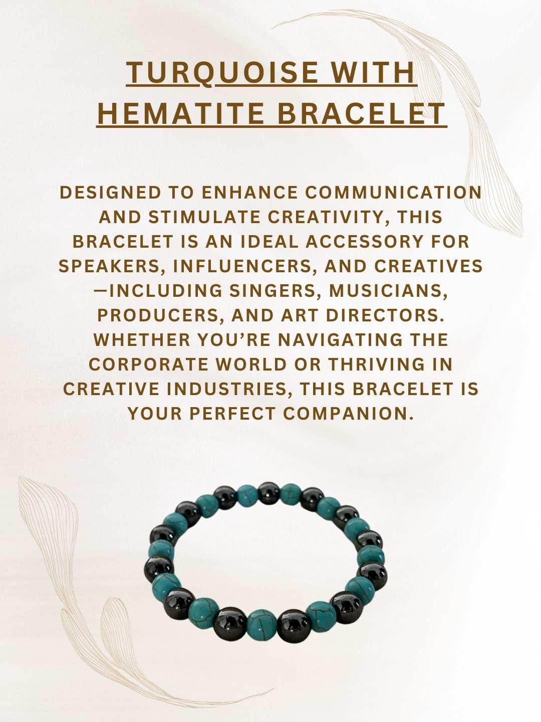 Ishhaara Turquoise With Hematite Bracelet