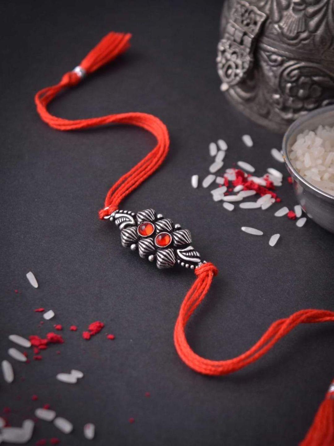 Ishhaara Twinkling German Silver Rakhi