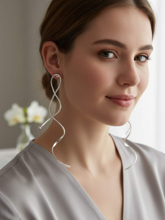 Ishhaara Twisted Drop Earrings