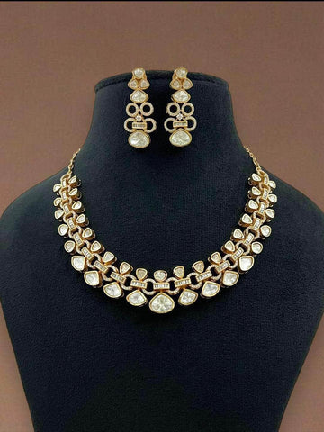 Ishhaara Two Layered Designer Kundan Necklace Set