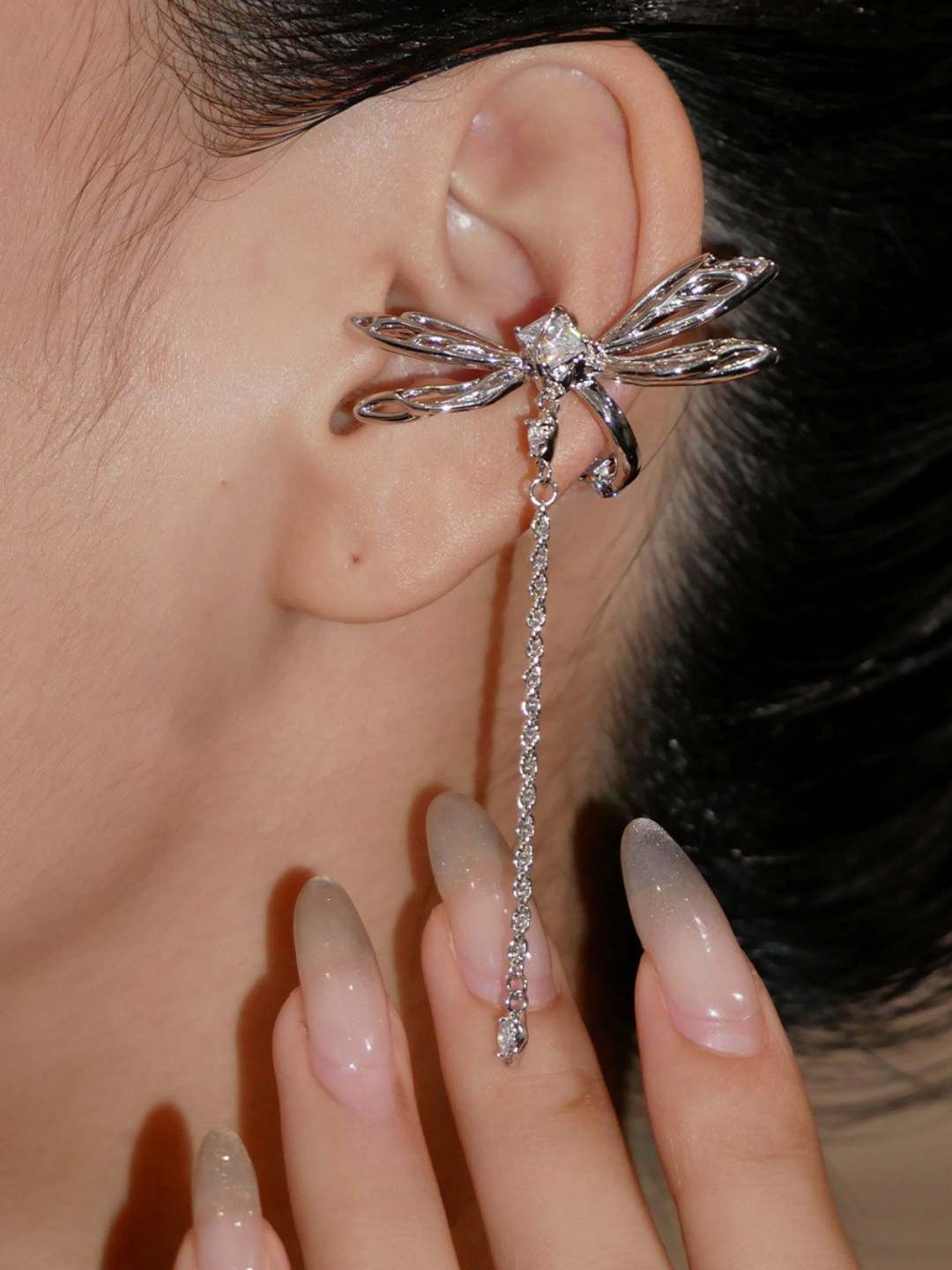 Ishhaara Ultimate Time Dragonfly Ear Cuffs