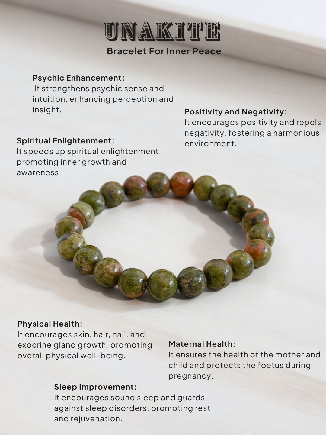 Ishhaara Unakite Bracelet For Inner Peace