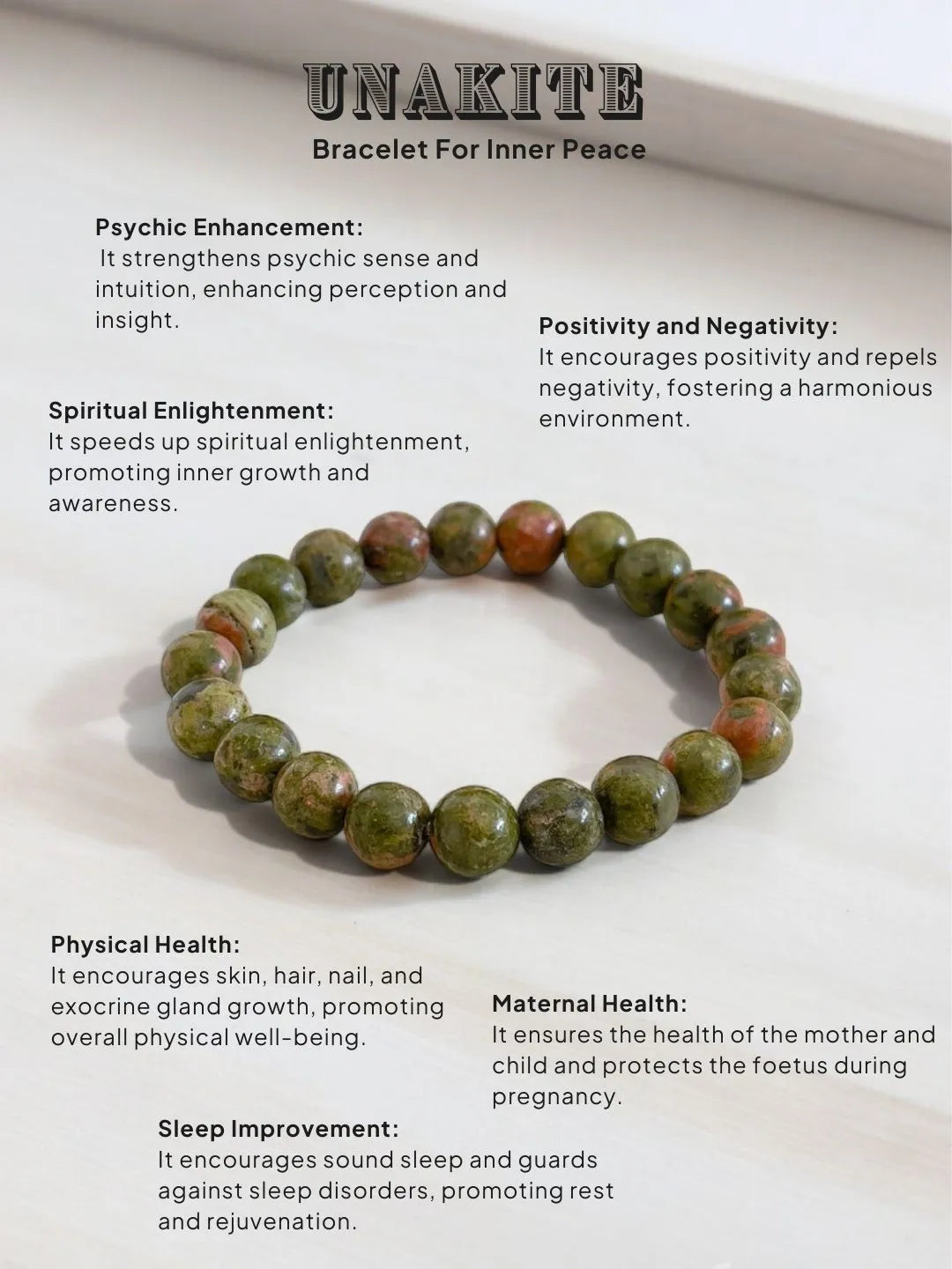 Ishhaara Unakite Bracelet For Inner Peace