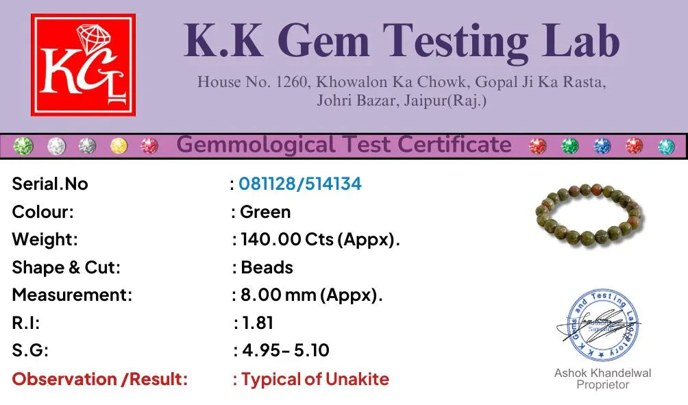 Ishhaara Unakite Bracelet For Inner Peace