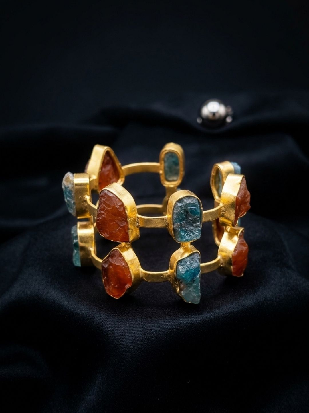 Ishhaara Uncut Gemstone Statement Bracelet