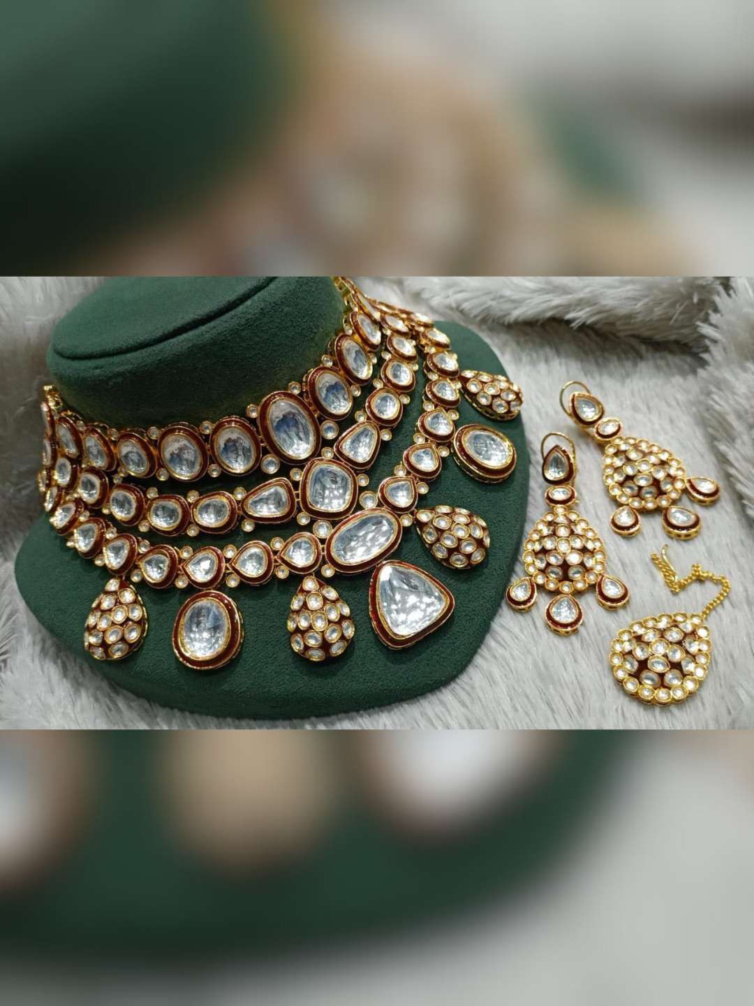 Ishhaara Uncut Polki Layered Bridal Necklace