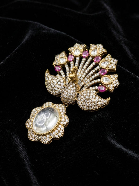 Ishhaara Unique Peacock Brooch
