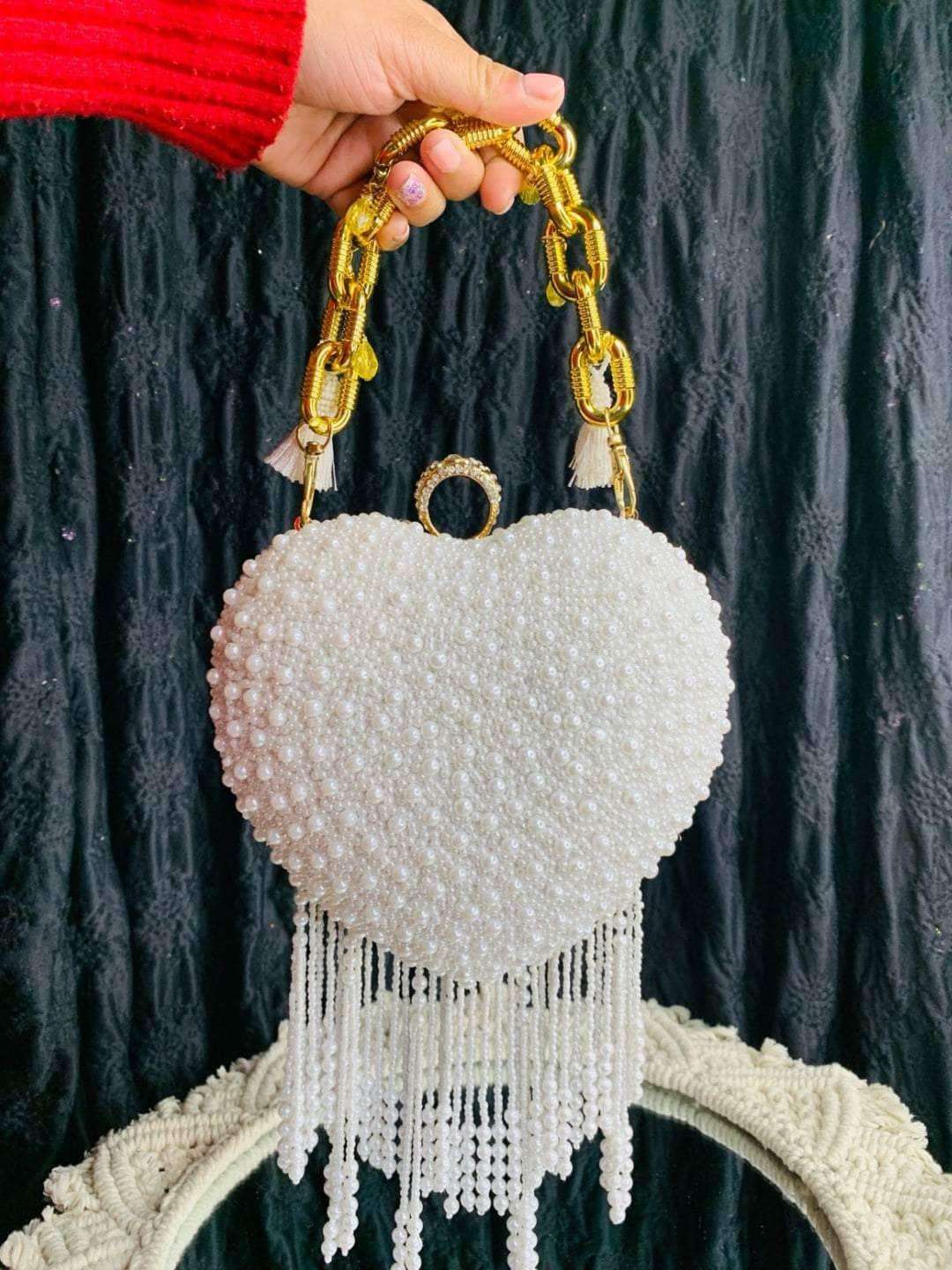 Ishhaara Valentines Special Pearl Clutch Bags