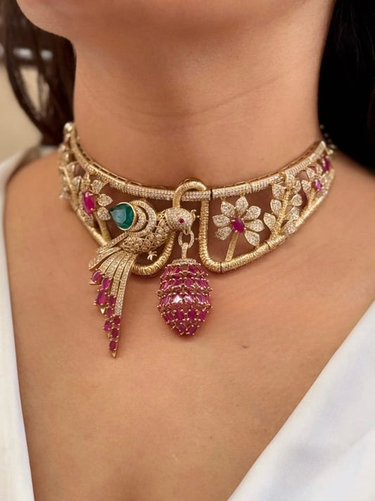 Ishhaara Vantara Bird Royale Statement Necklace