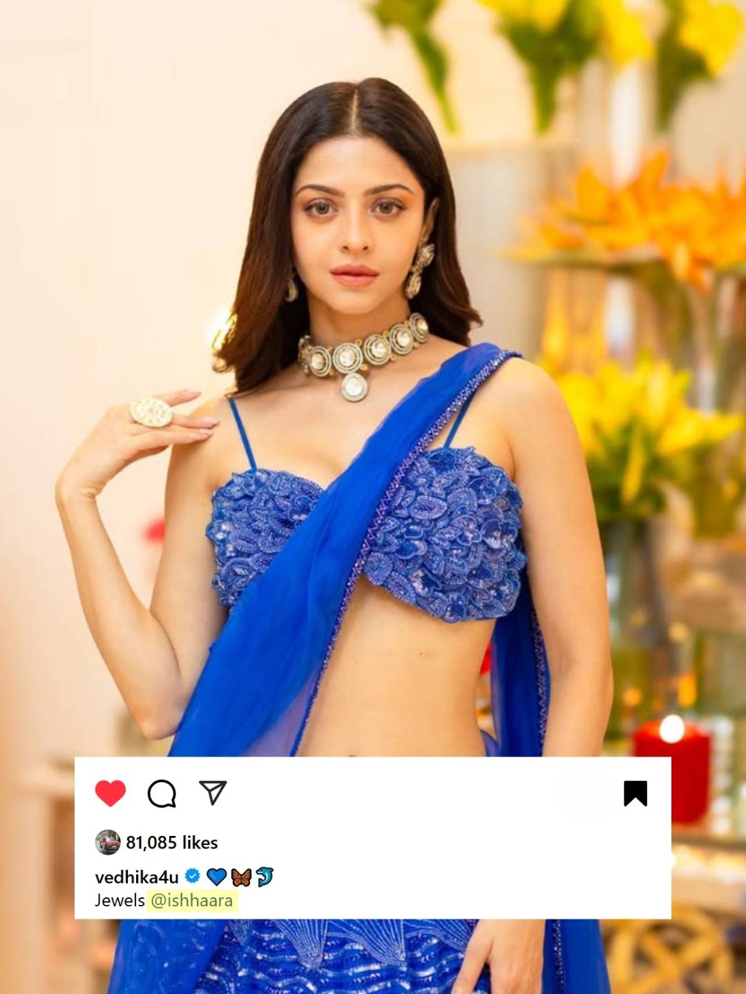 Ishhaara Vedhika In Ad Stone Kundan Choker Set