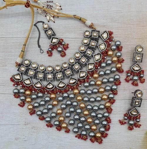 Ishhaara Victorian Ad Tassel Pearl Sept