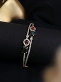 Ishhaara Victorian Bangle With Kemp And Cz Stones