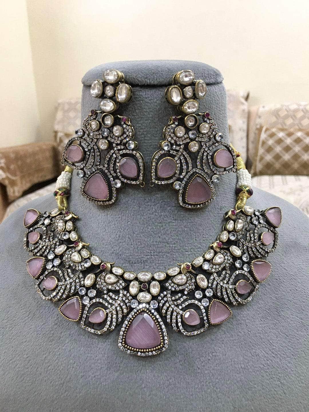 Ishhaara Victorian Dangle Necklace Set