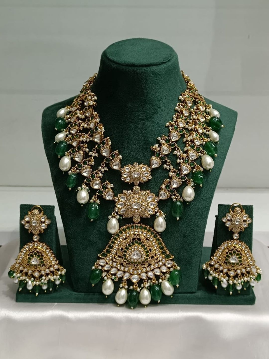 Ishhaara Victorian Double Layered Polki Pendant Necklace