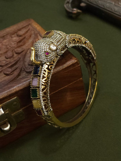 Ishhaara Victorian Elephant Openable Bangles