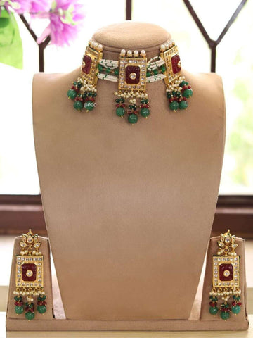 Ishhaara Victorian Polki Choker Set