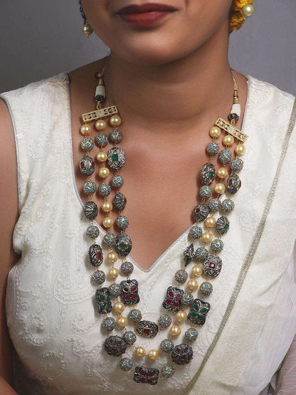Ishhaara Victorian Semi Precious Layered Set