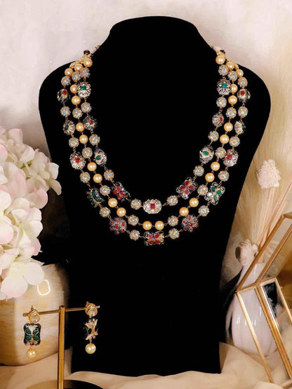 Ishhaara Victorian Semi Precious Layered Set