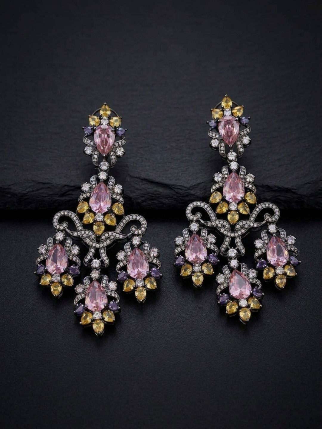 Ishhaara Victorian Waterfall Earrings