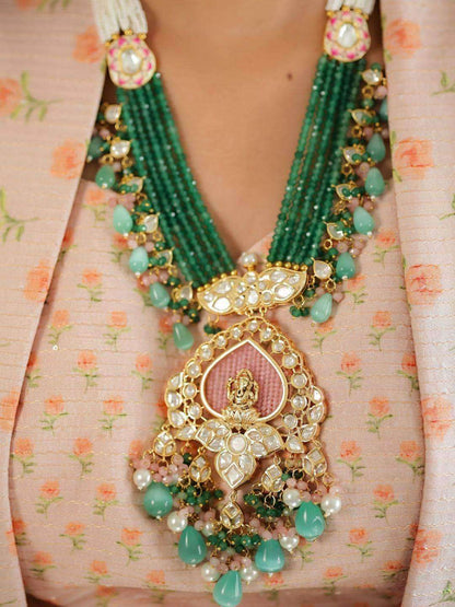 Ishhaara Vinayaka Pendant Polki Necklace